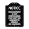 Signmission Management Is Not Responsible for Theft or Damage to Vehicles or Contents Alum, 24" H, BW-1824-23877 A-DES-BW-1824-23877 - alternate 1